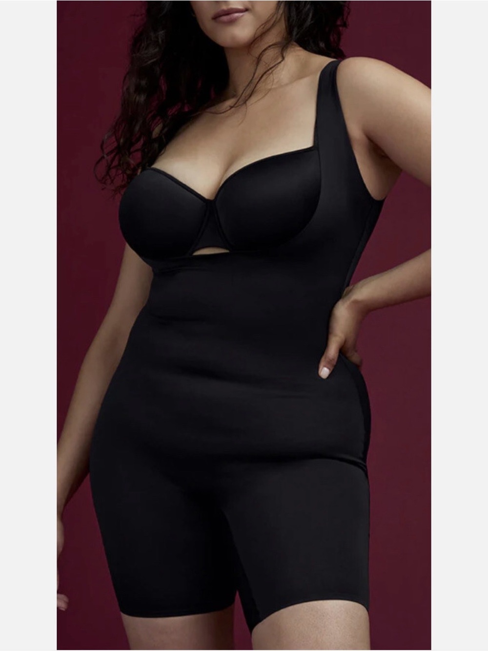NWT THIRDLOVE- Sculpt One Piece Black Size S